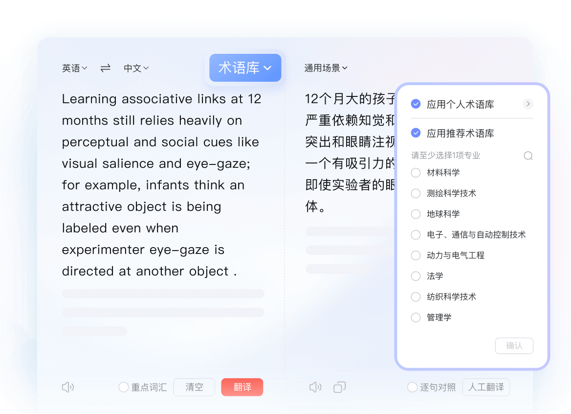 有道专业文本翻译系统